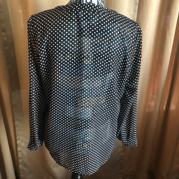 Sandro Studio Sheer Polka Dot Blouse - Picture 7 of 13